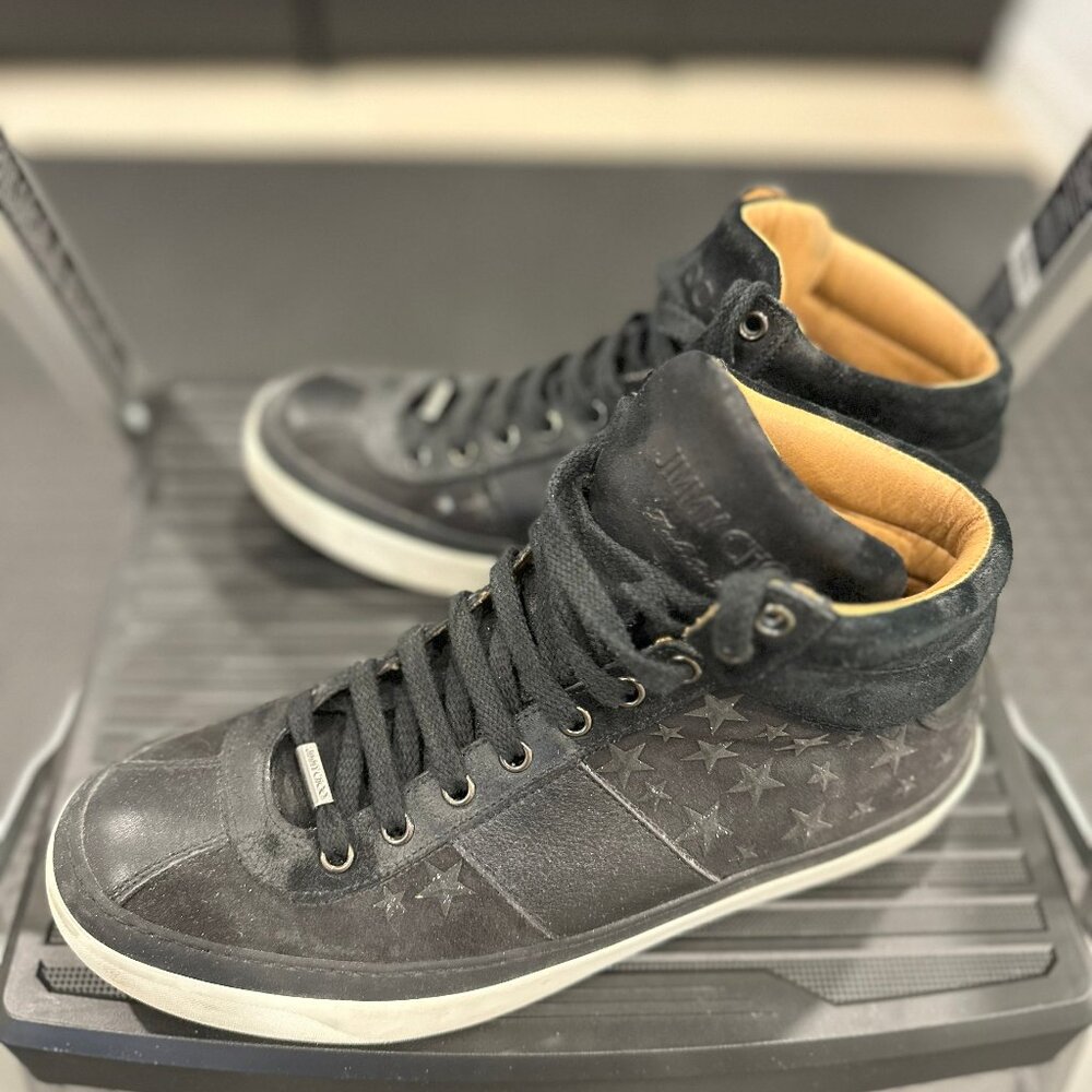 JIMMY CHOO BELGRAVIA High cut Leather Sneaker in size  41/US9